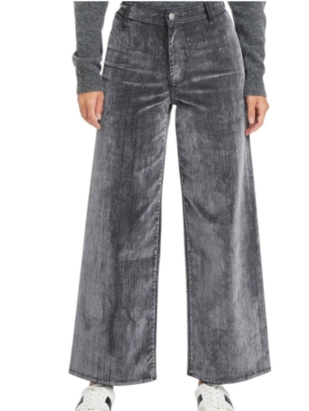 NWT Universal Thread High-Rise Sailor Wide Leg Velvet Pants Grey Size 8R